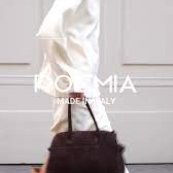 Poemia Milano Empire Suede!👜 Genuine leather Made in Italy! Italian Suede - Picture 14 of 15